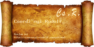 Cserényi Rudolf névjegykártya